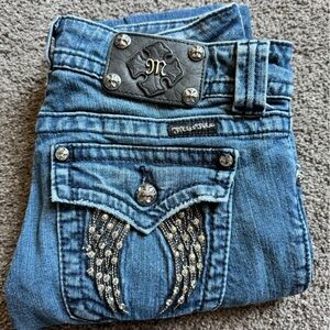 Miss Me Jeans with rhinestone wings